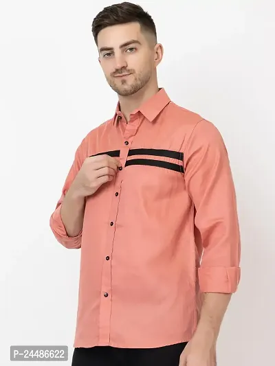 FREKMAN Men's Cotton Casual Regular Fit Front Stylish Striped Shirt for Men Full Sleeves Shirt-thumb2