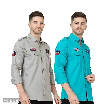 Trendy Wear Beach Style Shirts for Men Combo of 2