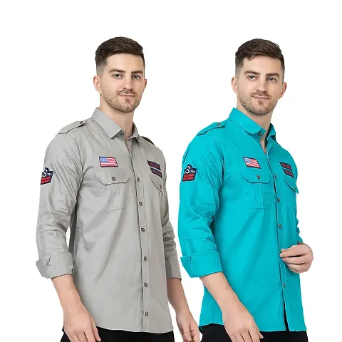 Trendy Wear Beach Style Shirts for Men Combo of 2