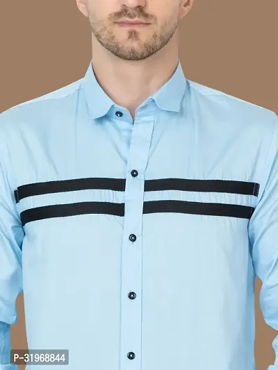 Reliable Sea Green Cotton Solid Long Sleeves Casual Shirts For Men-thumb4