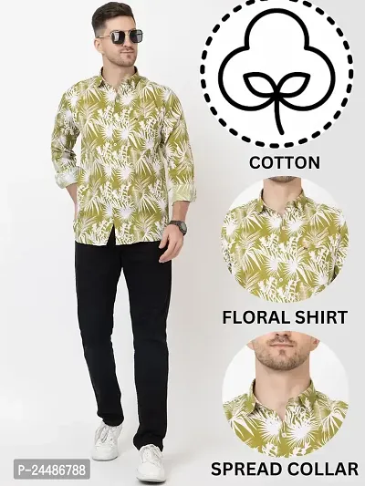 FREKMAN Floral Shirt for Men | Cotton Casual Shirt for Men | Shirt for Men Printed Full Sleeves-thumb4