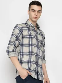 FREKMAN Men's Cotton Checkered Regular Fit Casual Shirt with Chest Pocket, Full Sleeve Shirt for Formal  Casual Wear-thumb4