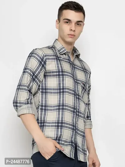 FREKMAN Men's Cotton Checkered Regular Fit Casual Shirt with Chest Pocket, Full Sleeve Shirt for Formal  Casual Wear-thumb5