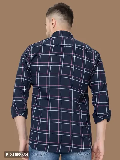 Reliable Pink Cotton Checked Long Sleeves Casual Shirts For Men-thumb2