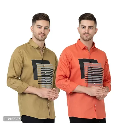 Trendy Wear Beach Style Shirts for Men Combo of 2