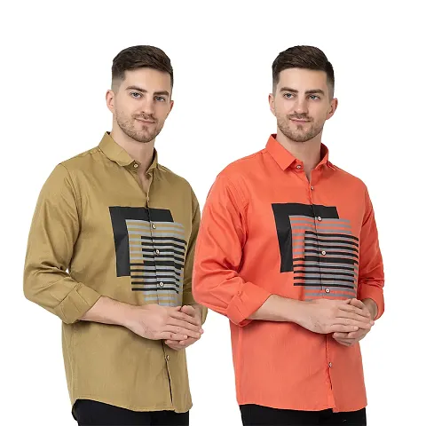 Trendy Wear Beach Style Shirts for Men Combo of 2