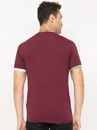 Comfortable Maroon Cotton Tees For Men-thumb1