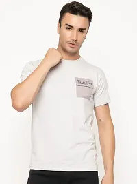 Comfortable Grey Cotton Tees For Men-thumb2