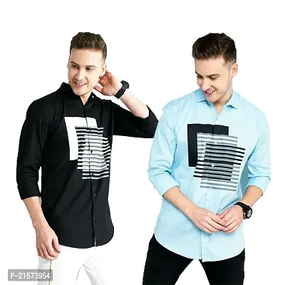 Trendy Wear Beach Style Shirts for Men Combo of 2