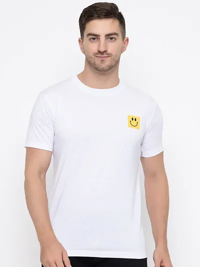 Stylish Solid Round Neck T-Shirt For Men