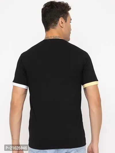 Comfortable Black Cotton Tees For Men-thumb4