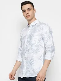 Stylish Grey Cotton Printed Casual Shirt For Men-thumb4