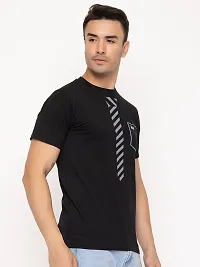 Comfortable Black Cotton Tees For Men-thumb1