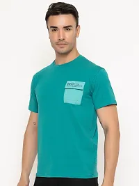 Comfortable Blue Cotton Tees For Men-thumb2