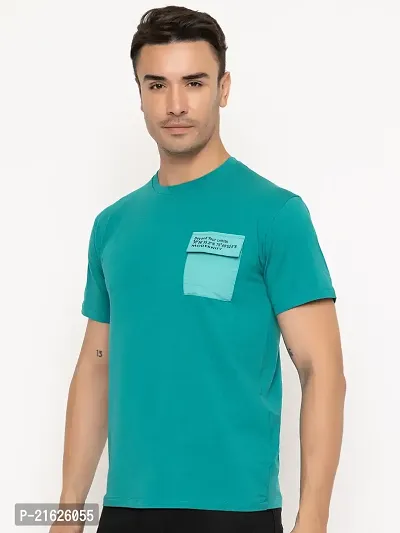 Comfortable Blue Cotton Tees For Men-thumb3