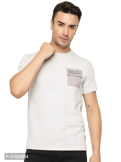 Comfortable Grey Cotton Tees For Men