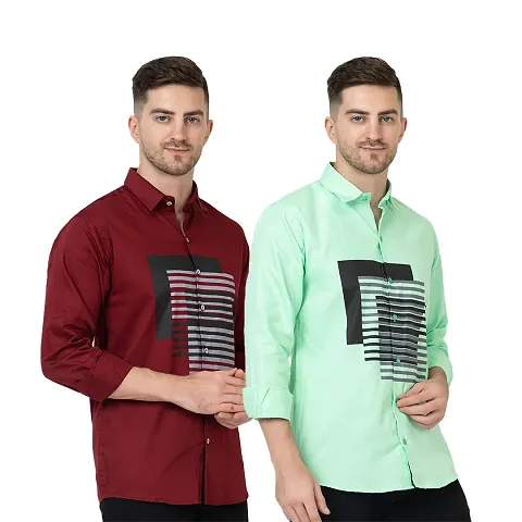 Trendy Wear Beach Style Shirts for Men Combo of 2