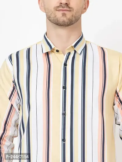 FREKMAN Fashion Shirt for Men || Cotton Striped Shirt for Boys || Twisted Full Sleeve || Ideal for Casual Shirt-thumb4