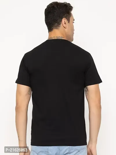 Comfortable Black Cotton Tees For Men-thumb4