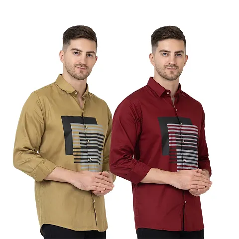 Trendy Wear Beach Style Shirts for Men Combo of 2