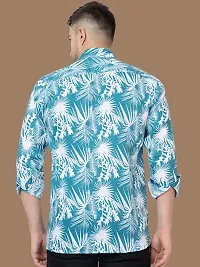 Reliable Navy Blue Cotton Printed Long Sleeves Casual Shirts For Men-thumb1