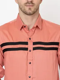 FREKMAN Men's Cotton Casual Regular Fit Front Stylish Striped Shirt for Men Full Sleeves Shirt-thumb4