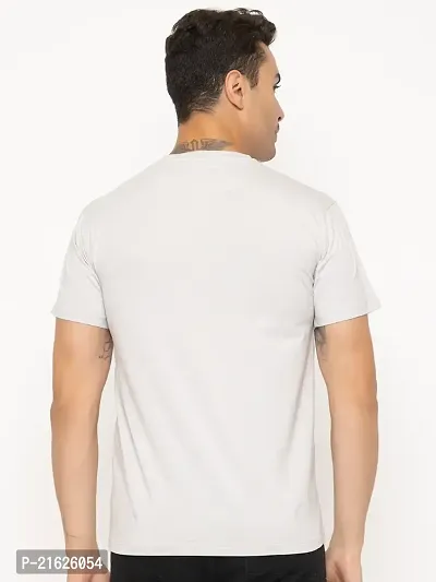 Comfortable Grey Cotton Tees For Men-thumb2