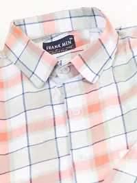 Stylish Multicoloured Cotton Checked Casual Shirt For Men-thumb3