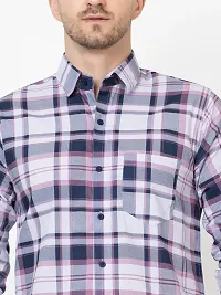 FREKMAN Men's Cotton Check Shirt, Regular Fit Casual Shirt with Pocket, Full Sleeve Shirt for Formal  Casual Wear-thumb4