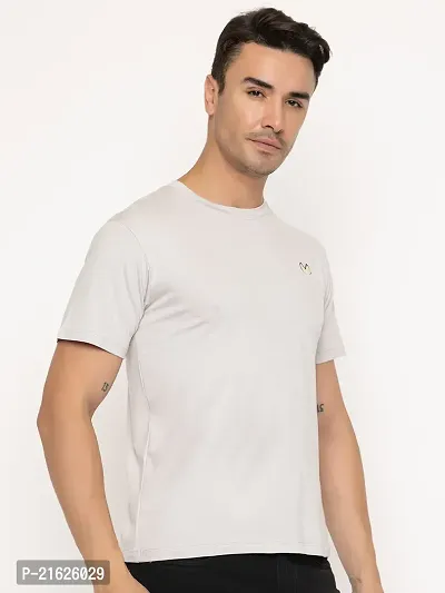 Comfortable Grey Cotton Tees For Men-thumb2