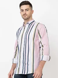 FREKMAN Fashion Shirt for Men || Cotton Striped Shirt for Boys || Twisted Full Sleeve || Ideal for Casual Shirt-thumb2