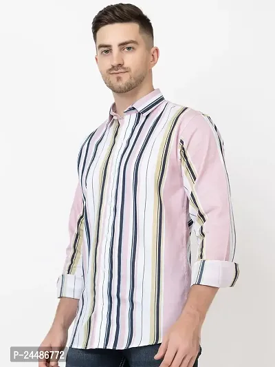 FREKMAN Fashion Shirt for Men || Cotton Striped Shirt for Boys || Twisted Full Sleeve || Ideal for Casual Shirt-thumb3