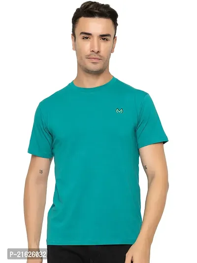 Comfortable Blue Cotton Tees For Men