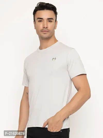 Comfortable Grey Cotton Tees For Men-thumb3