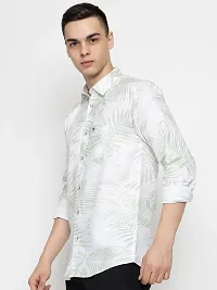 Stylish Green Cotton Printed Casual Shirt For Men-thumb4