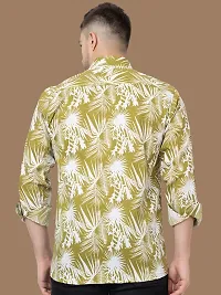 Reliable Mustard Cotton Printed Long Sleeves Casual Shirts For Men-thumb1