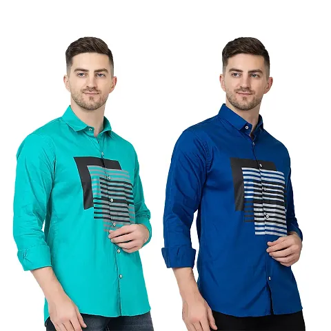 Trendy Wear Beach Style Shirts for Men Combo of 2