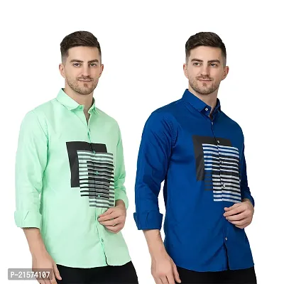 Trendy Wear Beach Style Shirts for Men Combo of 2-thumb0