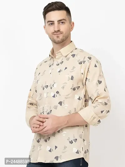 FREKMAN Men's Pure Cotton Floral Print Casual Full Sleeve Shirt-thumb3