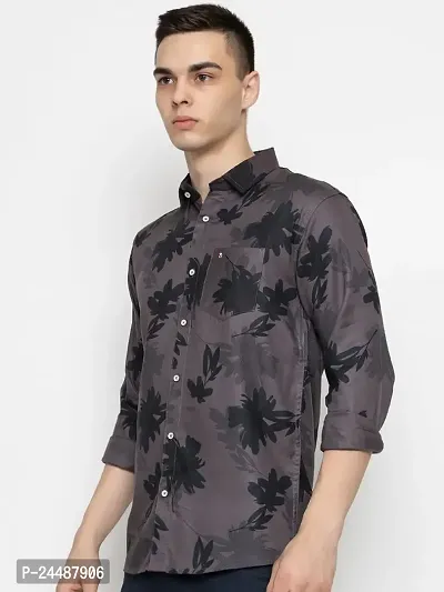 FREKMAN Men's Full Sleeve Hawaiian Shirt Tropical Print Casual Button Down Aloha Shirt-thumb2
