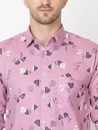FREKMAN Men's Pure Cotton Floral Print Casual Full Sleeve Shirt-thumb1