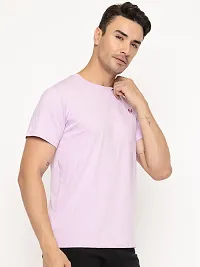 Comfortable Peach Cotton Tees For Men-thumb3