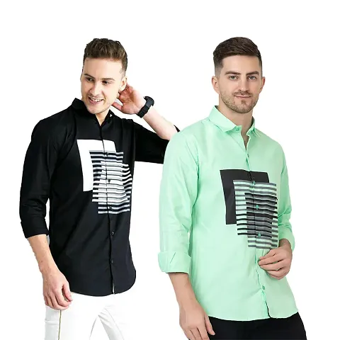 Trendy Wear Beach Style Shirts for Men Combo of 2