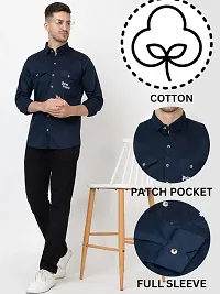 FREKMAN Men's Designer Double Pocket with Print (Palm Angel) Full Sleeves, Regular fit Shirt-thumb4