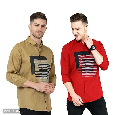 Trendy Wear Beach Style Shirts for Men Combo of 2