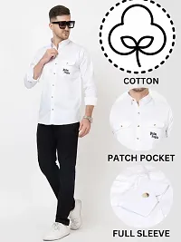 FREKMAN Men's Designer Double Pocket with Print (Palm Angel) Full Sleeves, Regular fit Shirt-thumb3