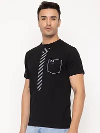 Comfortable Black Cotton Tees For Men-thumb2