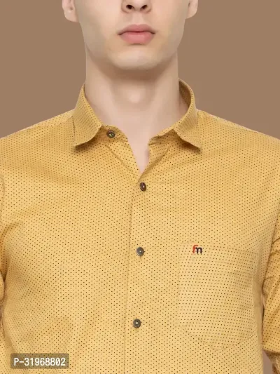 Reliable Beige Cotton Printed Long Sleeves Casual Shirts For Men-thumb4