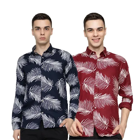 Trendy Wear Beach Style Shirts for Men Combo of 2