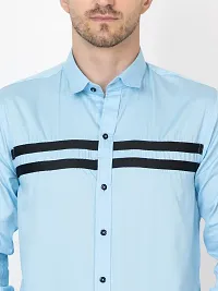 FREKMAN Men's Cotton Casual Regular Fit Front Stylish Striped Shirt for Men Full Sleeves Shirt-thumb4